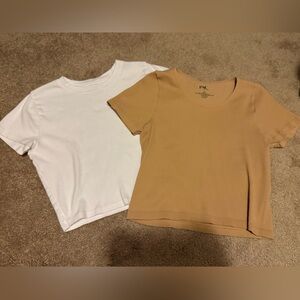 Bundle of cropped tee shirts (hollister and pacsun)
